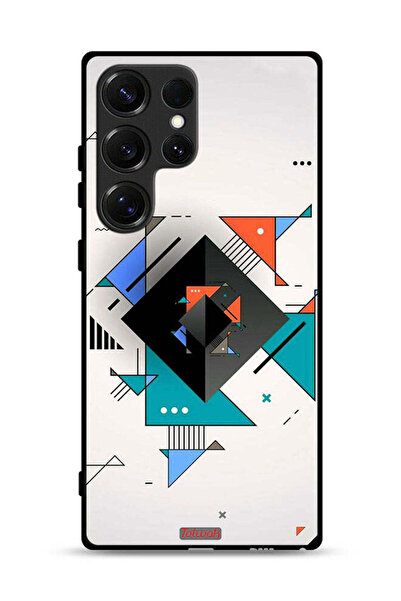 Tolwak غطاء حماية لهاتف سامسونج جالكسي S25 ألترا بأشكال مربعة ومثلثة ونمط تجريدي