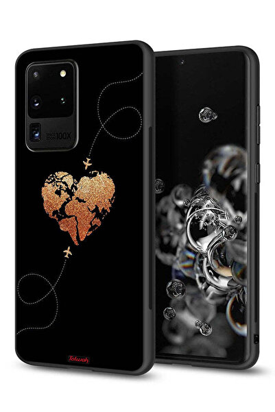 Tolwak Samsung Galaxy S20 Ultra Protective Case Cover Airplanes Touching Heart