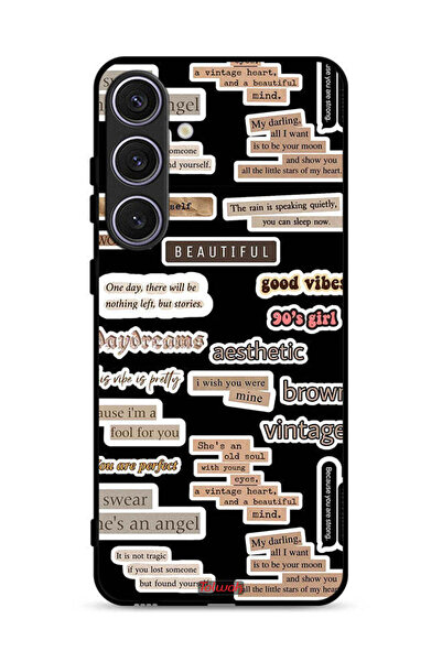 Tolwak غطاء حماية لهاتف سامسونج جالكسي S24 بلس 5G بملصقات اقتباسات جميلة