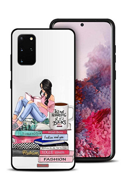 Tolwak غطاء حماية لهاتف سامسونج جالكسي S20 بلس، تصميم فتاة وكتب أزياء فنية