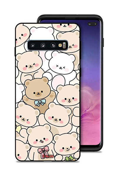 Tolwak غطاء حماية لهاتف سامسونج جالكسي S10 بلس بنقشة الدببة