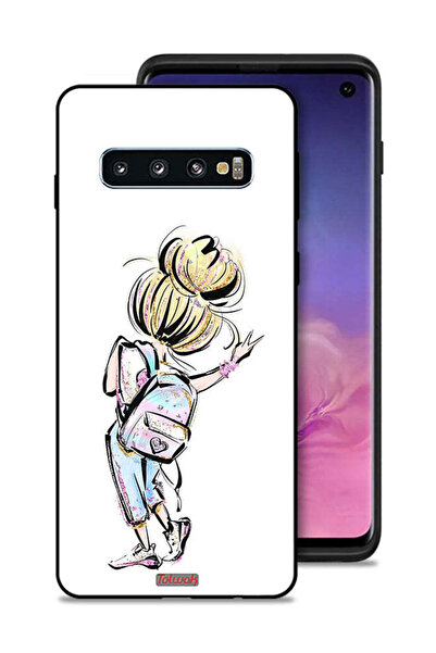 Tolwak غطاء حماية لهاتف سامسونج جالاكسي S10 بتصميم فتاة العودة إلى المدرسة