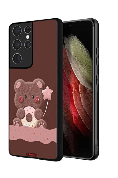 Tolwak غطاء حماية لهاتف سامسونج جالاكسي S21 ألترا 5G بطبعة دب دونات