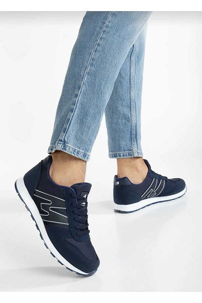 WEBORN Men's Lace-Up Daily Comfortable Casual Lightweight Soft Sole Mesh Sneaker Sports Shoes