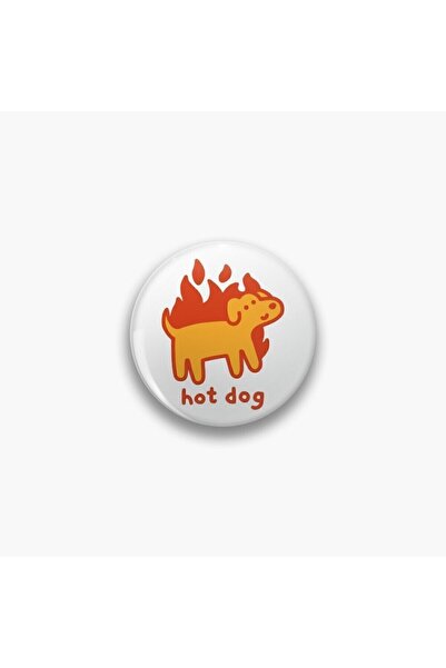 fırsatlar diyarı Hot Dog Yazılı Sarkastik Y2K Grunge Stil 90s 00s Buton Rozet