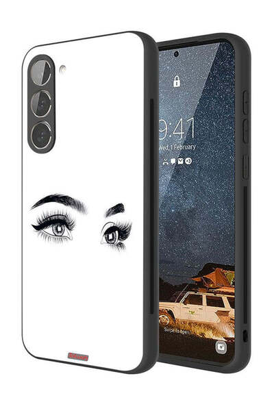 Tolwak غطاء حماية لهاتف سامسونج جالاكسي S23 5G برسومات عيون فنية