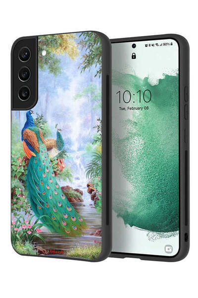 Tolwak غطاء حماية لهاتف سامسونج جالاكسي S22 5G بنقشة الطاووس