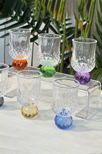 LEMİ DEKORASYON Mini Coffee Side Water Glass for 6 People