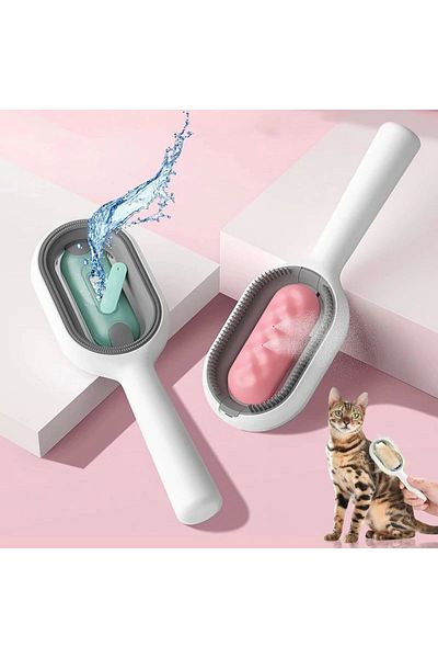 Emper Cat and Dog Hair Collection Brush with Water Tank Pet Comb with Water Tank
