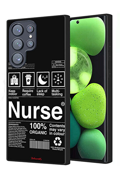 Tolwak غطاء حماية لهاتف سامسونج جالاكسي S22 ألترا 5G، ملصق ممرضة