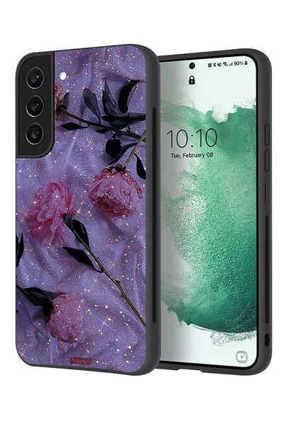 Tolwak غطاء حماية لهاتف سامسونج جالاكسي S22 5G بنقشة ورود لامعة