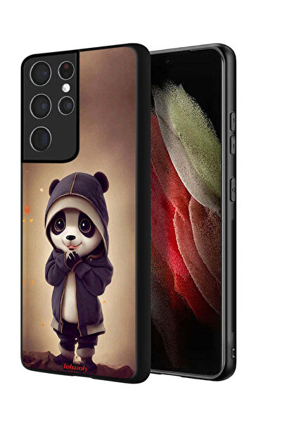 Tolwak Samsung Galaxy S21 Ultra 5G Protective Case Cover Cute Little Panda