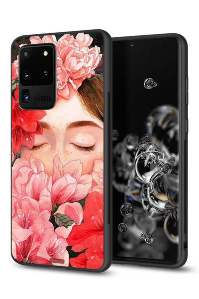Tolwak Samsung Galaxy S20 Ultra Protective Case Cover Girl Face Hide In Flowe...