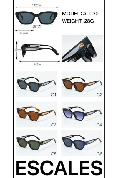 Escales Kadın UV-400 Korumalı Lüks Güneş Gözlüğü