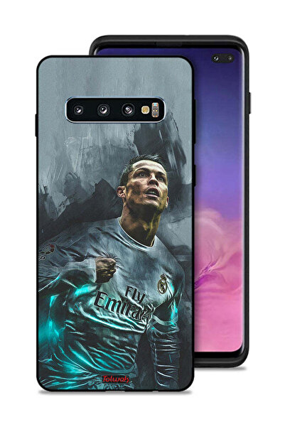 Tolwak غطاء حماية لهاتف سامسونج جالاكسي S10 بلس برسومات كريستيانو رونالدو