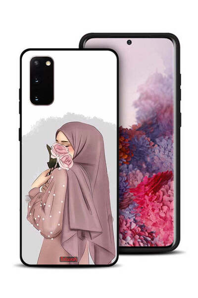 Tolwak غطاء حماية لهاتف سامسونج جالكسي S20 بتصميم فتاة تحمل ورودًا