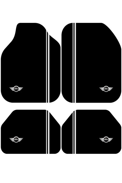 Mini Cooper Dekor Oto Paspas Takımı Tüm Modellere Uyumlu Makinede Yıkanabilir Universal Kalıp