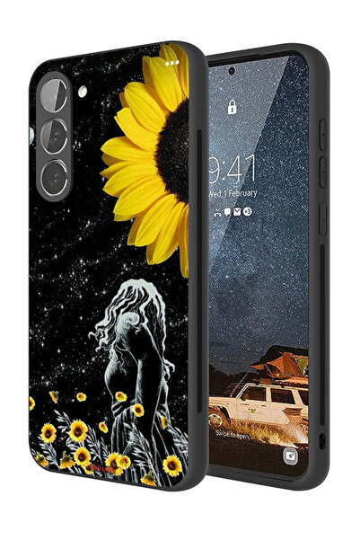 Tolwak غطاء حماية لهاتف سامسونج جالاكسي S23 بلس 5G، فتاة تنظر إلى فن القمر