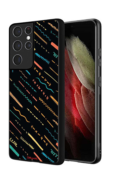Tolwak غطاء حماية لهاتف سامسونج جالاكسي S21 ألترا 5G بنمط خطوط X مجردة