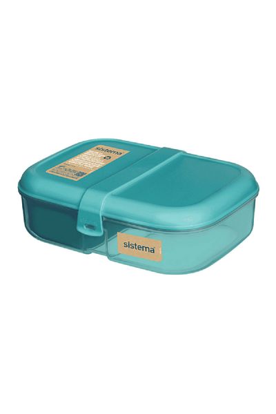 Sistema Freezer Safe BPA-Free Plastic Ribbon Lunch Box with Mini Bite Assorted Color