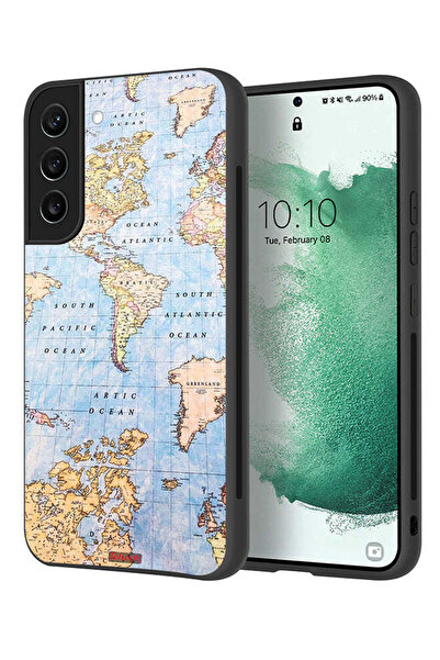 Tolwak غطاء حماية لهاتف سامسونج جالاكسي S22 بلس 5G مع خريطة العالم