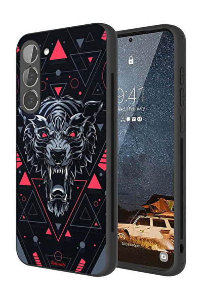 Tolwak غطاء حماية لهاتف سامسونج جالاكسي S23 بلس 5G بتصميم الذئب المتمايل