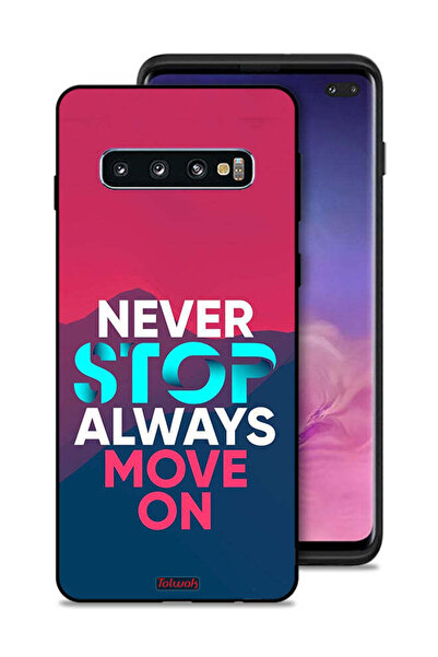 Tolwak غطاء حماية لهاتف Samsung Galaxy S10 Plus، لا تتوقف أبدًا، تحرك دائمًا