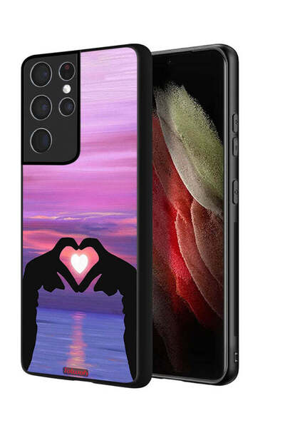 Tolwak Samsung Galaxy S21 Ultra 5G Protective Case Cover Heart Moon