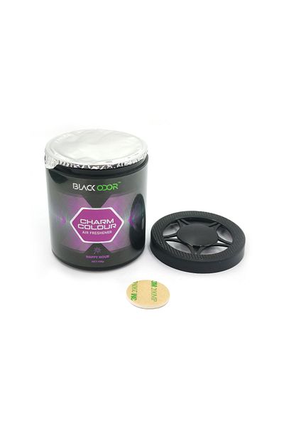 Black Odor Charm Colour Air Freshener Happy Hour 180g – Long Lasting, Non-Toxic for Car & Home