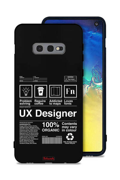 Tolwak غطاء حماية لهاتف Samsung Galaxy S10e، ملصق مصمم تجربة المستخدم
