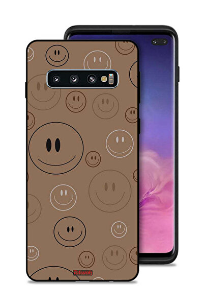 Tolwak غطاء حماية لهاتف سامسونج جالكسي S10 بلس بنقشة وجوه مبتسمة