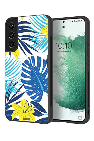 Tolwak غطاء حماية لهاتف سامسونج جالاكسي S22 بلس 5G برسومات ريش وزهور