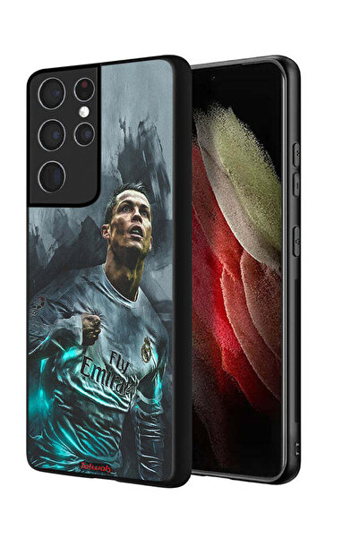 Tolwak غطاء حماية لهاتف سامسونج جالاكسي S21 ألترا 5G برسومات كريستيانو رونالدو
