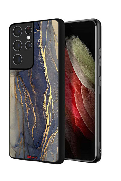 Tolwak غطاء حماية لهاتف سامسونج جالاكسي S21 ألترا 5G بنمط رخامي لامع