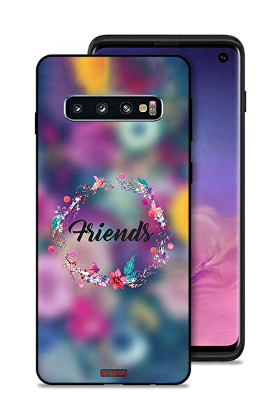 Tolwak غطاء حماية لهاتف سامسونج جالاكسي S10 بتصميم خاتم أصدقاء الزهور