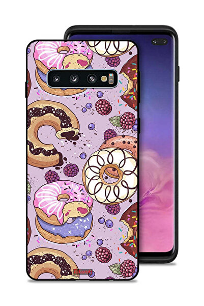 Tolwak غطاء حماية لهاتف سامسونج جالكسي S10 بلس برسومات دوناتس آرت