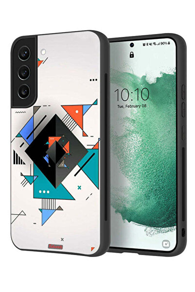 Tolwak غطاء حماية لهاتف سامسونج جالاكسي S22 بلس 5G بأشكال مربعة ومثلثة ونمط تجريدي