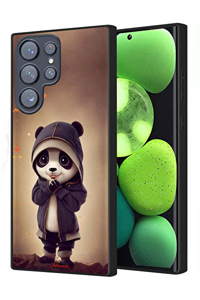Tolwak Samsung Galaxy S22 Ultra 5G Protective Case Cover Cute Little Panda