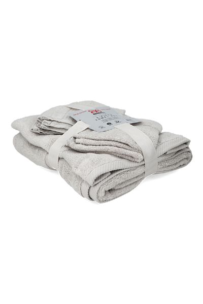 Bibb Home 6-Piece Zero Twist Super Soft Ultra Absorbent Towel Set Natural TOWEL