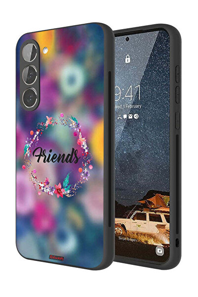 Tolwak غطاء حماية لهاتف سامسونج جالاكسي S23 5G، رسمة خاتم أصدقاء الزهور