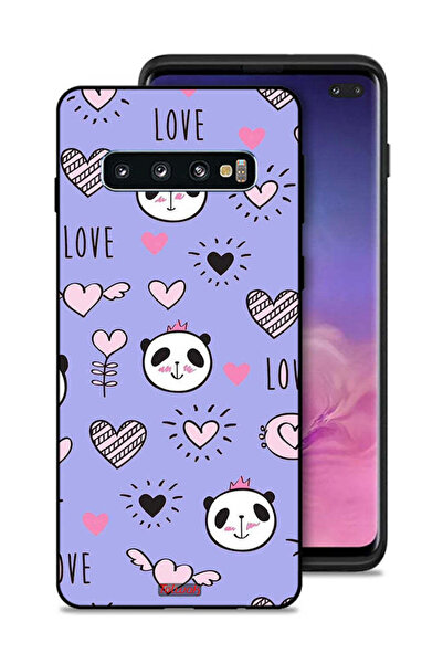 Tolwak غطاء حماية لهاتف سامسونج جالاكسي S10 بلس بتصميم الحب ورسومات الباندا