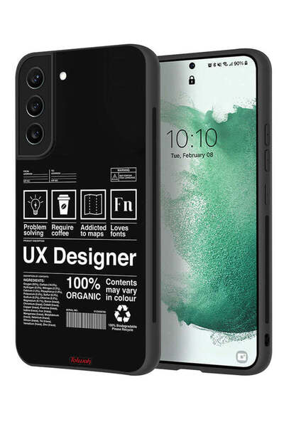 Tolwak غطاء حماية لهاتف سامسونج جالاكسي S22 بلس 5G، ملصق مصمم تجربة المستخدم