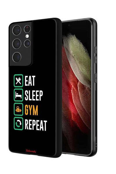 Tolwak غطاء حماية لهاتف Samsung Galaxy S21 Ultra 5G، تناول الطعام، النوم، صال...