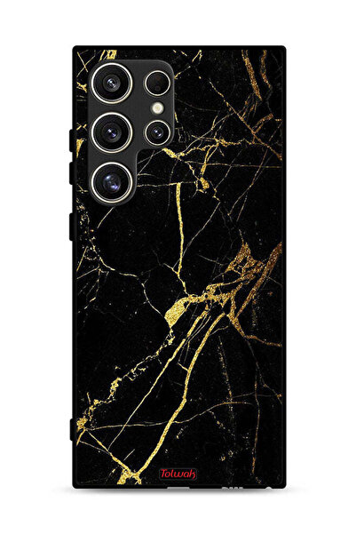 Tolwak غطاء حماية لهاتف سامسونج جالاكسي S24 ألترا 5G - رخامي متصدع