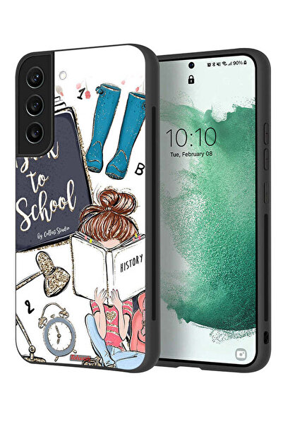 Tolwak غطاء حماية لهاتف Samsung Galaxy S22 5G - فتاة العودة إلى المدرسة تقرأ ...