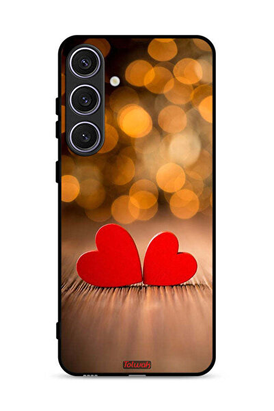 Tolwak غطاء حماية لهاتف سامسونج جالكسي S24 بلس 5G بتصميم قلبين جميلين