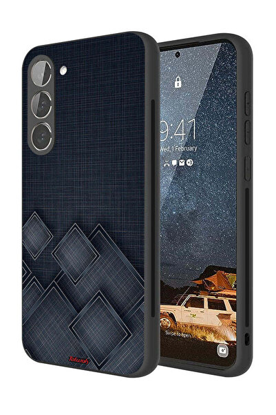 Tolwak غطاء حماية لهاتف سامسونج جالاكسي S23 بلس 5G بنقشة مربعات على القماش