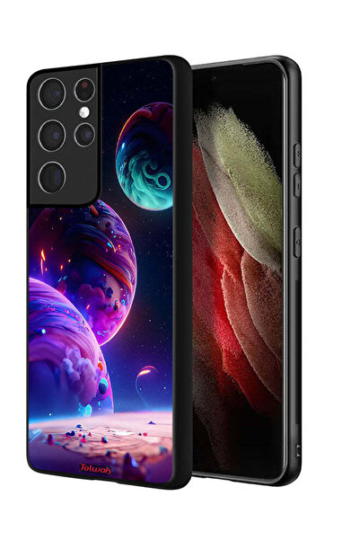 Tolwak غطاء حماية لهاتف سامسونج جالاكسي S21 ألترا 5G بنقشة كوكبية