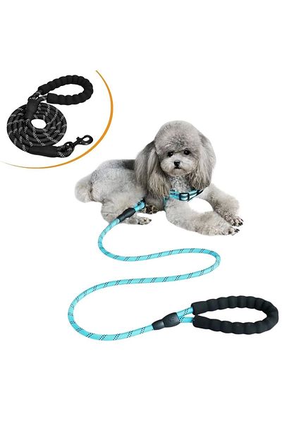 Emper Reflective Phosphorescent Dog Walking Rope Leash Strap with Metal Hook 130 cm