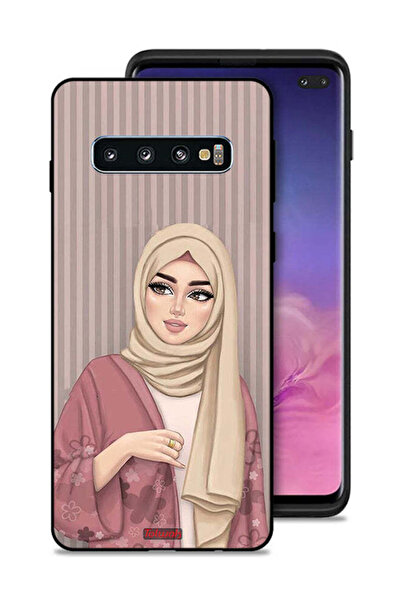 Tolwak غطاء حماية لهاتف سامسونج جالاكسي S10 بلس برسومات فتاة محجبة